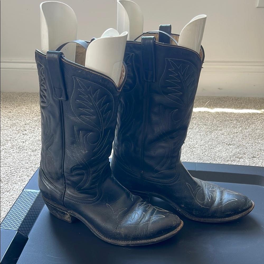 Classic Black Western Cowboy Boots